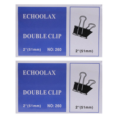 Bộ 2 Hộp Kẹp Bướm Echo (51mm) - Đen