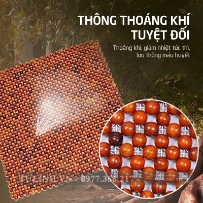 Lót Ghế Hạt Gỗ Nhãn, Hương, Pơ Mu Cho Ghế Ô Tô