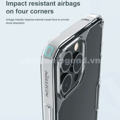 Ốp Lưng cho iPhone 16 Pro Max trong suốt chống sốc chống ố hiệu Nillkin Nature TPU Pro - Hàng chính hãng