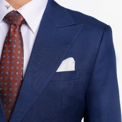 [CLASSY 2] NGUYÊN BỘ MÀU XANH NAVY TRƠN 2 KHUY 3 TÚI, CHẤT LIỆU WOOL NOBILITY