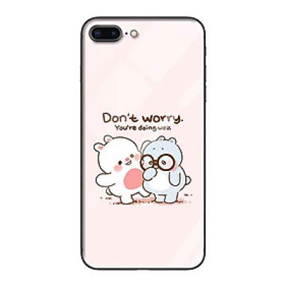 Ốp lưng kính cường lực cho iPhone 7 Plus /8 Plus Nền Don