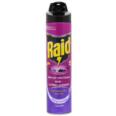 Combo 2 Bình Xịt Côn Trùng RAID  Hương Lavender 520ml