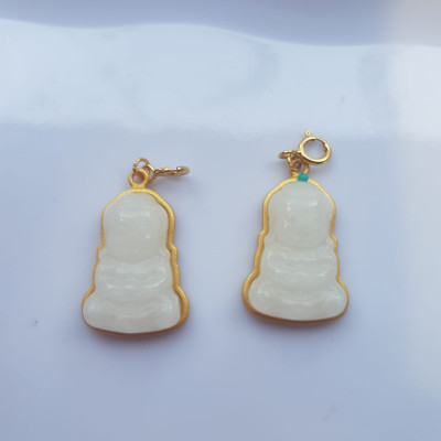 Mặt Phật Di Lặc đá cẩm thạch trắng nhỏ Charm phối vòng tay và mặt dây chuyền Size 20mm x ngang 12mm x dầy 5mm Hợp mệnh Kim, mệnh Thủy ạ Nữ phối với vòng đeo tay hay làm mặt dây chuyền đeo đẹp, có thể làm mặt dây chuyền cho các bé đeo xinh dễ thương ạ