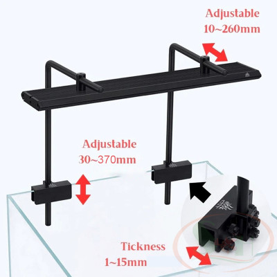 Chân treo đèn Week Aqua Stand chữ L thanh tròn / dẹt nâng đèn bể cá tép thủy sinh cảnh
