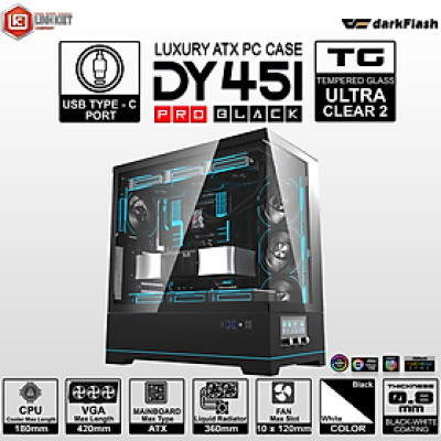 VỎ CASE MÁY TÍNH DARKFLASH DY451 Pro (ATX) - Hàng chính hãng