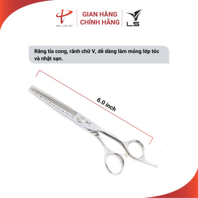 Kéo tỉa tóc VLS TA130 quai offset vênh đỡ ngón cố định - Hàng chính hãng