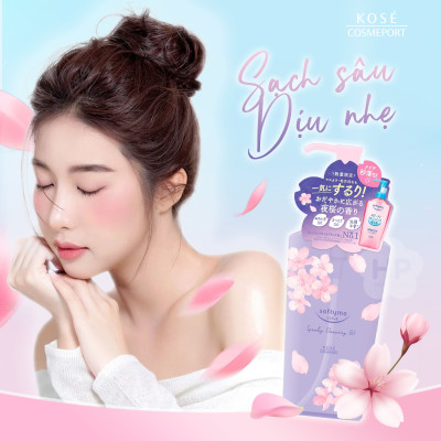 Dầu Tẩy Trang Làm Dịu Nhẹ Làn Da Hương Hoa Anh Đào Kose Softymo Speedy Cleansing Oil (240 mL)