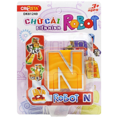 Đồ Chơi Lắp Ráp Biến Hình Robot Chữ Cái N - Cresta DK81240