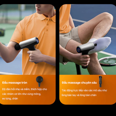 Máy Massage Cầm Tay PHILIPS 7325 đầu massage hợp kim nhôm titan 6 đầu massage chuyên sâu - Hàng chính hãng