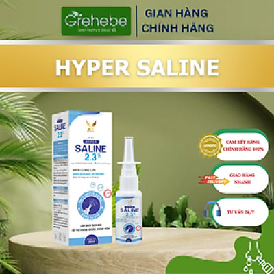 HYPER SALINE 2,3% – Xịt mũi NaCl ưu trương (Chai 30ml)