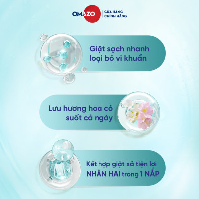 Combo 2 Chai Nước Giặt Xả Omazo Đậm Đặc Hương Hoa Cỏ Diệu Kỳ & Lavender (2.4kg x2)