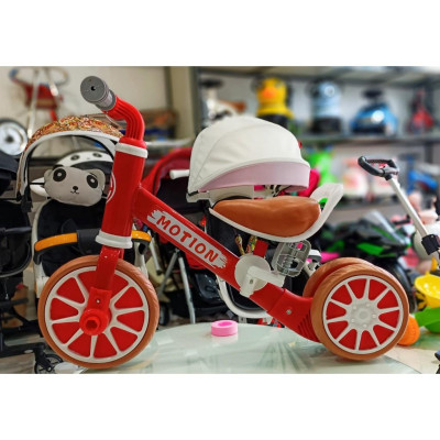 Xe MOTION Chòi Chân 3 Bánh Tự Cân Bằng Kết Hợp Xe Đạp Có Yên Da Cho Bé - HÀNG CHÍNH HÃNG