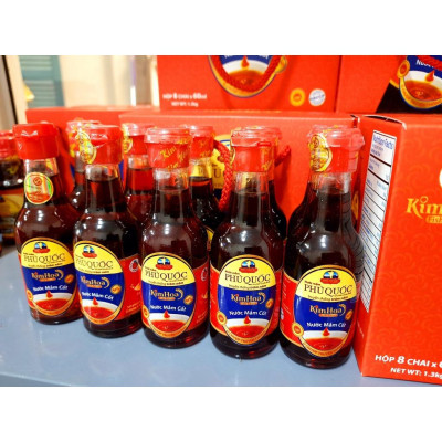 Nước Mắm Cốt Kim Hoa Phú Quốc Hộp 60ml - Hộp 8 chai - mỗi chai 60ml
