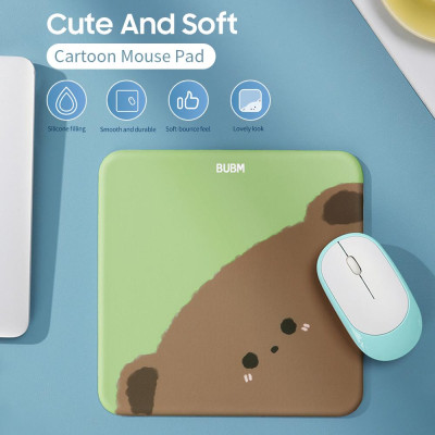 Bàn di chuột hoạt hình BUBM Mềm mại Nhiều lựa chọn Thiết kế đáng yêu Lót silicone Mịn & Bền Không trơn trượt 
