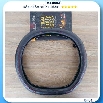 Bọc vô lăng cao cấp Macsim mã BP01 chất liệu da thật - Khâu tay 100%