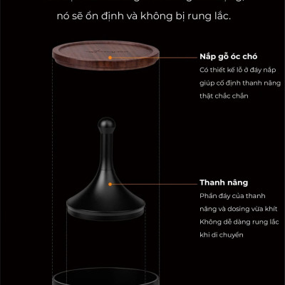 Combo dụng cụ pha espresso Wood charm series Feepie