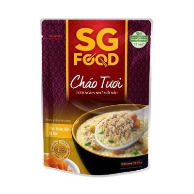 Combo 5 gói Cháo Tươi SG Food đủ vị (Tổ Yến Thịt Thăn, Sườn Non, Lươn, Cá Lóc, Cá Hồi)