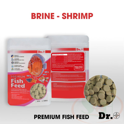 Thức ăn cá Dr+ Premium Brine Shrimp Tablets cám dán viên artemia bể cá tép cảnh