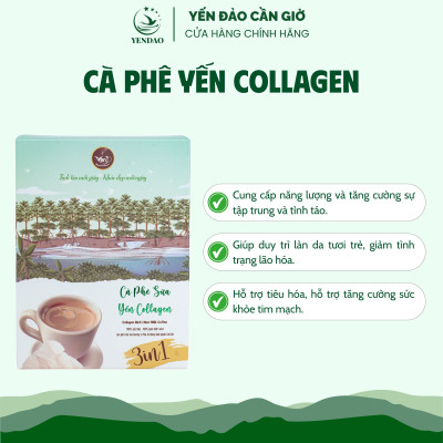 Yến Đảo - Cà Phê Yến Collagen Hương Vị Thơm Ngon, Cung Cấp Dưỡng Chất Cho Cơ Thể
