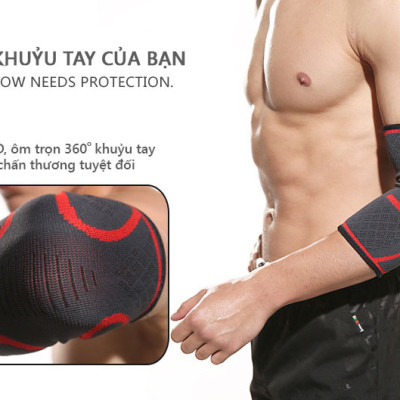 Bảo vệ khuỷu tay Rhino 7546 (1 Đôi) giảm chấn thương khi chơi thể thao, bóng đá, bóng rổ, bóng chuyền - Hàng chính hãng dành cho cả nam và nữ