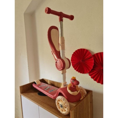 Xe Scooter KHÔNG NHẠC Cho Bé Hình khủng long, Bảo Hành 1 Đổi 1, Xe Trượt Scooter Cho Bé Chòi Chân KKA0122