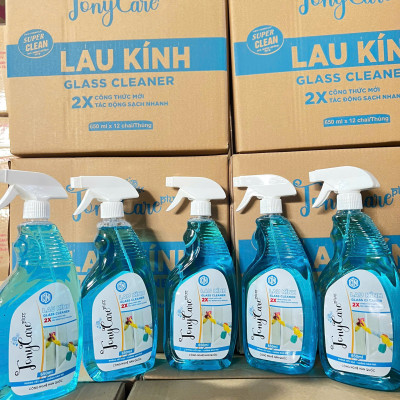 Nước lau kính Tonycare 650ml – Sạch bóng, chống bám bụi, không để lại vệt – Chính hãng Tonycare