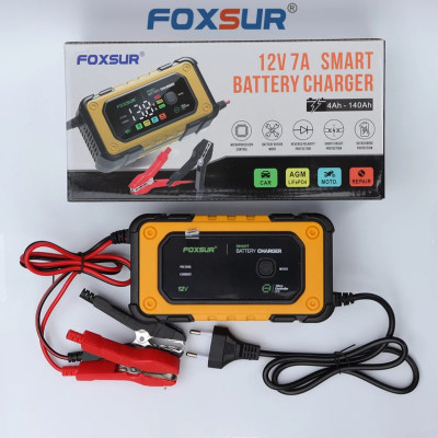 Sạc Ắc Quy Thông Minh Foxsur 12V/7A Chính Hãng: Hiệu Quả với Khả Năng Khử Sunfat và Tự Ngắt khi Đầy