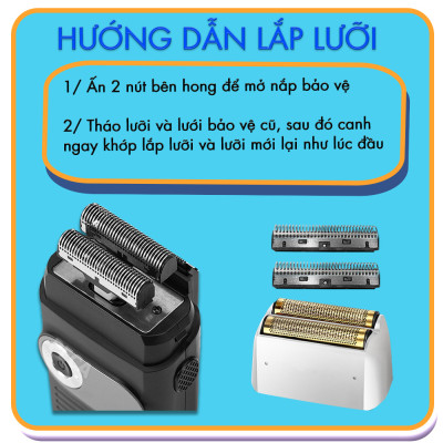 Lưỡi thay thế máy cạo râu Kemei KM-2026 - Chính hãng