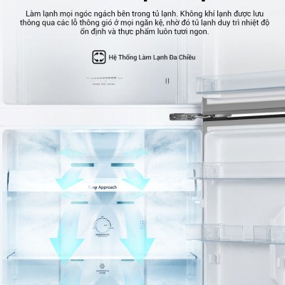 Tủ lạnh Hisense Inverter Pro 424L RT549N4EW-MBU tiết kiệm điện năng, bảo hành 3 năm - HÀNG CHÍNH HÃNG