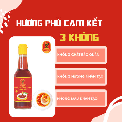 Nước mắm nhỉ cá cơm Hương Phú 40 độ đạm 300ML - Thùng 6 chai - Cốt Đặt Biệt