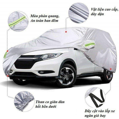 Bạt trùm xe ô tô 7 chỗ Toyota Fortuner vải dù oxford cao cấp áo trùm che phủ xe hơi, bạc xe oto chống nóng,mưa,bụi