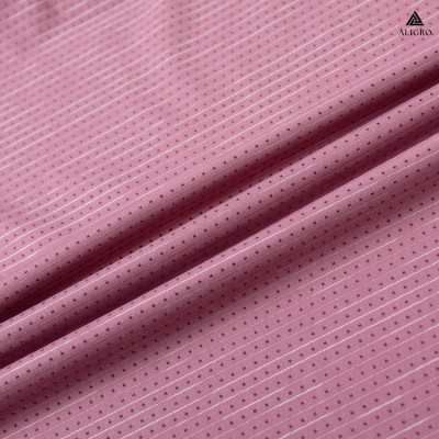 Áo polo golf nam ngắn tay ALIGRO chất vải coolmax kẻ ngang màu vỏ đỗ năng động ALGPLO115