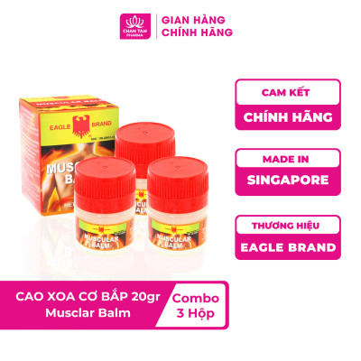 [Chính Hãng Singapore] COMBO 3 Lọ Cao Xoa Bóp Con Ó Muscular Balm 20g - Giảm Đau Cơ Hiệu Quả