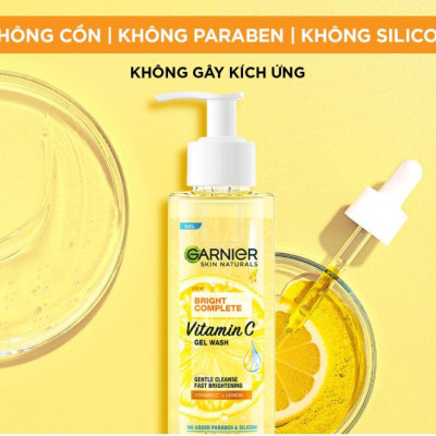 Gel Rửa Mặt Garnier Skin Natural Bright Complete Vitamin C Gel Wash 120ml
