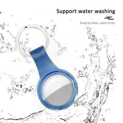 CINCATDY Bao Case Vỏ Bảo Vệ Silicone TPU Trong Suốt Keychain cho Apple AirTag