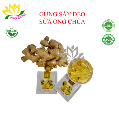 GỪNG SẤY DẺO SỮA ONG CHÚA HỘP 90G - HƯƠNG SEN VIỆT