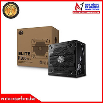 NGUỒN MÁY TÍNH COOLER MASTER ELITE V3 230V PC500 500W (MÀU ĐEN) - Hàng Chính Hãng