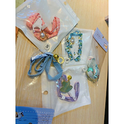 VÒNG CỔ VẢI MỎNG HỌA TIẾT ĐÁNG YÊU KÈM CHARM DÀNH CHO CHÓ MÈO NHỎ