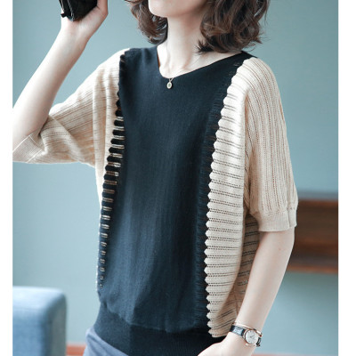 Áo len mỏng nữ Tay lỡ Cổ tim Thanh lịch Form rộng Ulzzang Hàn Quốc Mẫu mới Thu Đông Haint Boutique Al33