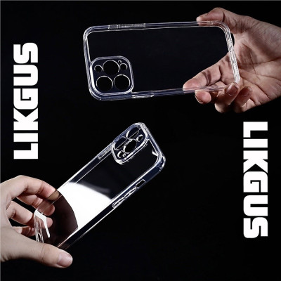 Ốp lưng trong suốt chống sốc bảo vệ camera cho iPhone 14 Pro Max / 14 Pro / iP 14 hiệu Likgus - Trang bị đệm khí 4 góc, viền TPU chống trầy xước, lưng PC cường lực chống sốc - Hàng nhập khẩu