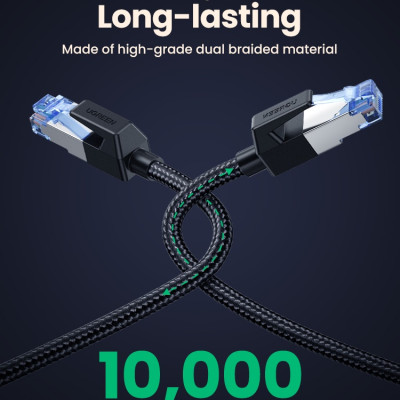 Cáp mạng Cat8 đúc sẵn bọc dù dài 20M Ugreen 30800 hàng chính hãng