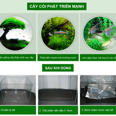 San Hô Vụn túi 1KG + Phân nền thủy sinh DIAMAX AQUA 2KG giàu dinh dưỡng, trang trí bể cá, hồ cá
