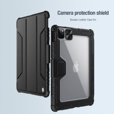 Bao da cao cấp chính hãng nillkin bumper leather cho ipad air 10.9 (2020), ipad air 4, ipad pro 11 (2020), ipad pro 11 (2021), ipad air 5 (2022), ipad air 6 11 inch m2, ipad pro 11 m4 2024 – bảo vệ toàn diện, thiết kế sang trọng – hàng nhập khẩu