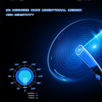  Chân đế micrô COOL COLD USB Powered Plug and Play để bàn có thể điều chỉnh với nắp đậy, có Đèn LED cho máy tính