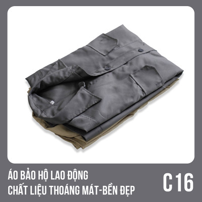 Áo bảo hộ lao động, chất liệu thoáng mát, bền đẹp - Mã C16