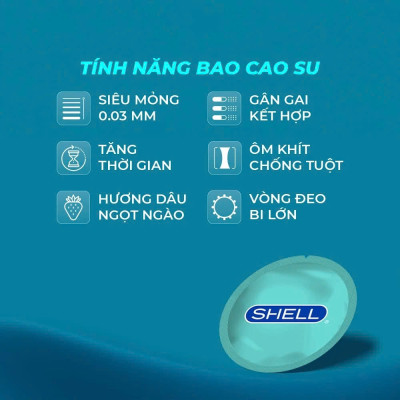 Bao cao su Shell Play Aura - Tổng hợp 6 tính năng - Hộp 10 cái + 1 Play Box Aura | SHELL CHÍNH HÃNG