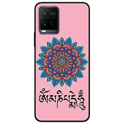 Ốp lưng dành cho Vivo Y21 - Vivo Y21s mẫu Om Mani Padme Hum Hồng Xanh