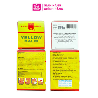 [Chính Hãng Singapore] COMBO 3 Lọ Dầu Cù Là Con Ó Vàng Yellow Balm 20g - Giảm Nhanh Cơn Đau