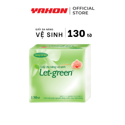 Combo Bao Khăn Giấy Vệ Sinh Đa Năng LET-GREEN 10*21cm, 130 Tờ/Bao