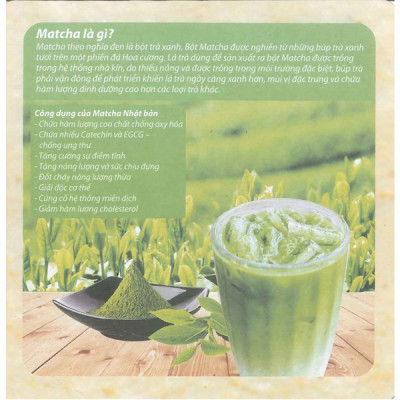 Bột Trà Xanh Matcha Hiệu Gold Cocoa Indochine (Hộp 5 Gói x 10g)